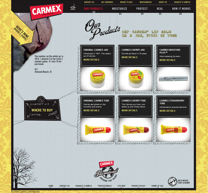 Carmex Website Design